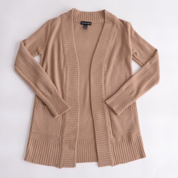 Streetwear Society Tan Open Face Long Sleeve Cardigan Size Small - Picture 4 of 14